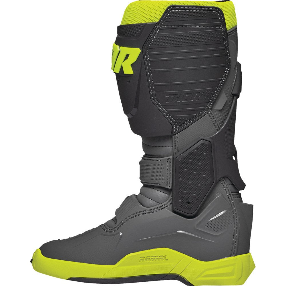 Thor Radial Boots - Gray/Flo Yellow