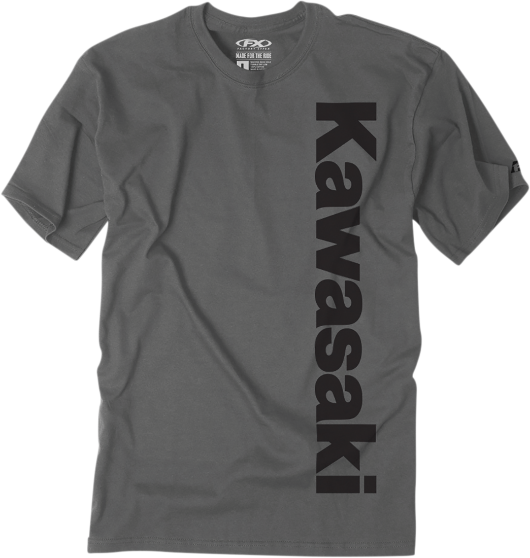 Factory Effex Kawasaki Vertical T-Shirt - Charcoal Gray