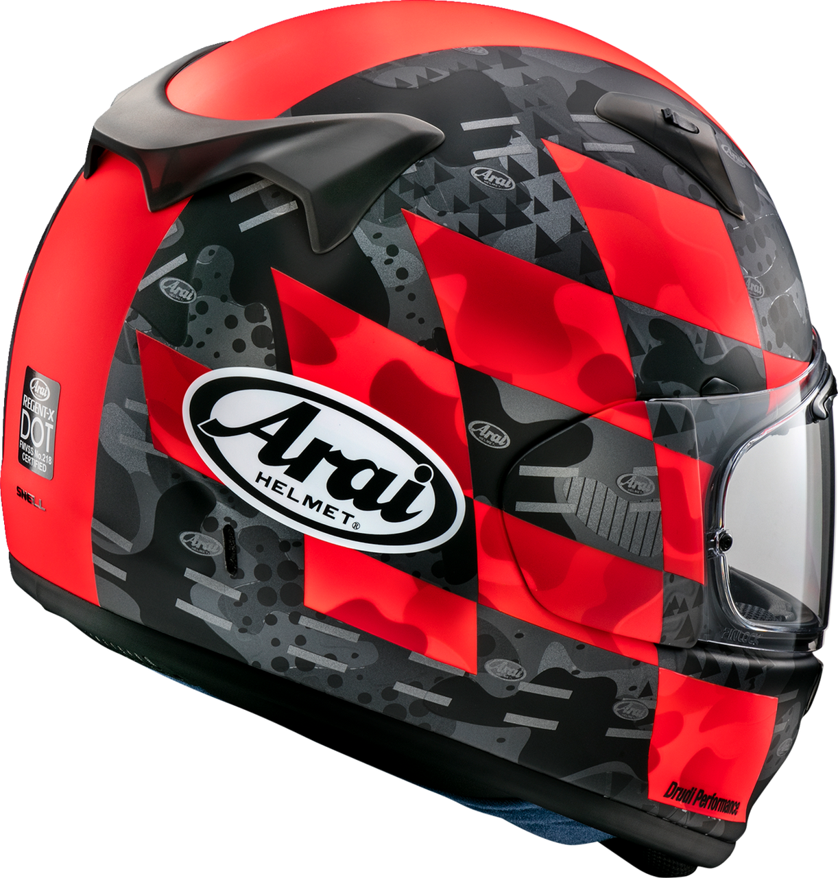 Arai Regent-X Patch Full Face Motorcycle Helmet Red Frost