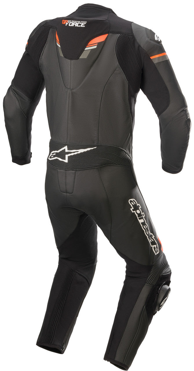 Alpinestars GP Force Chaser 1-Piece Leather Riding Suit Black/Red Fluo
