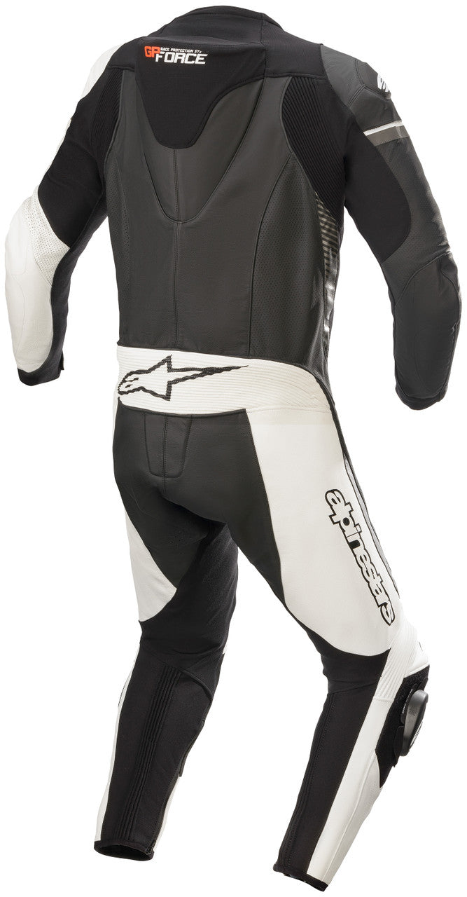 Alpinestars GP Force Phantom 1-Piece Leather Riding Suit Black/White/Gray