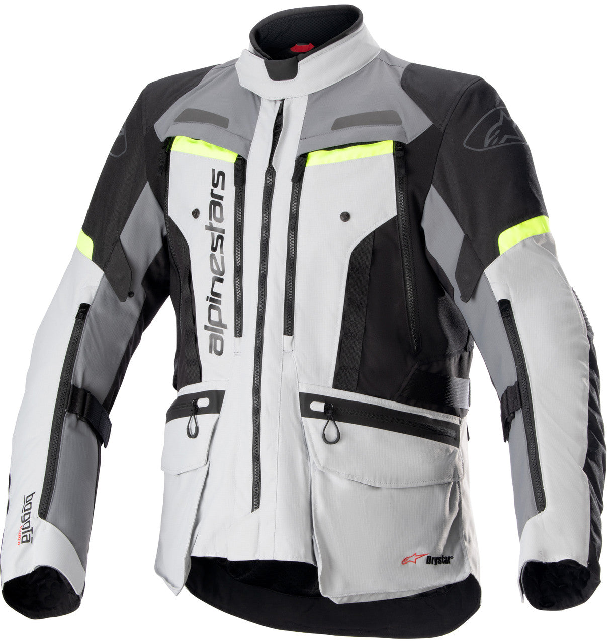 Alpinestars Bogoto Pro Drystar Motorcycle Jacket Gray/Yellow Fluo