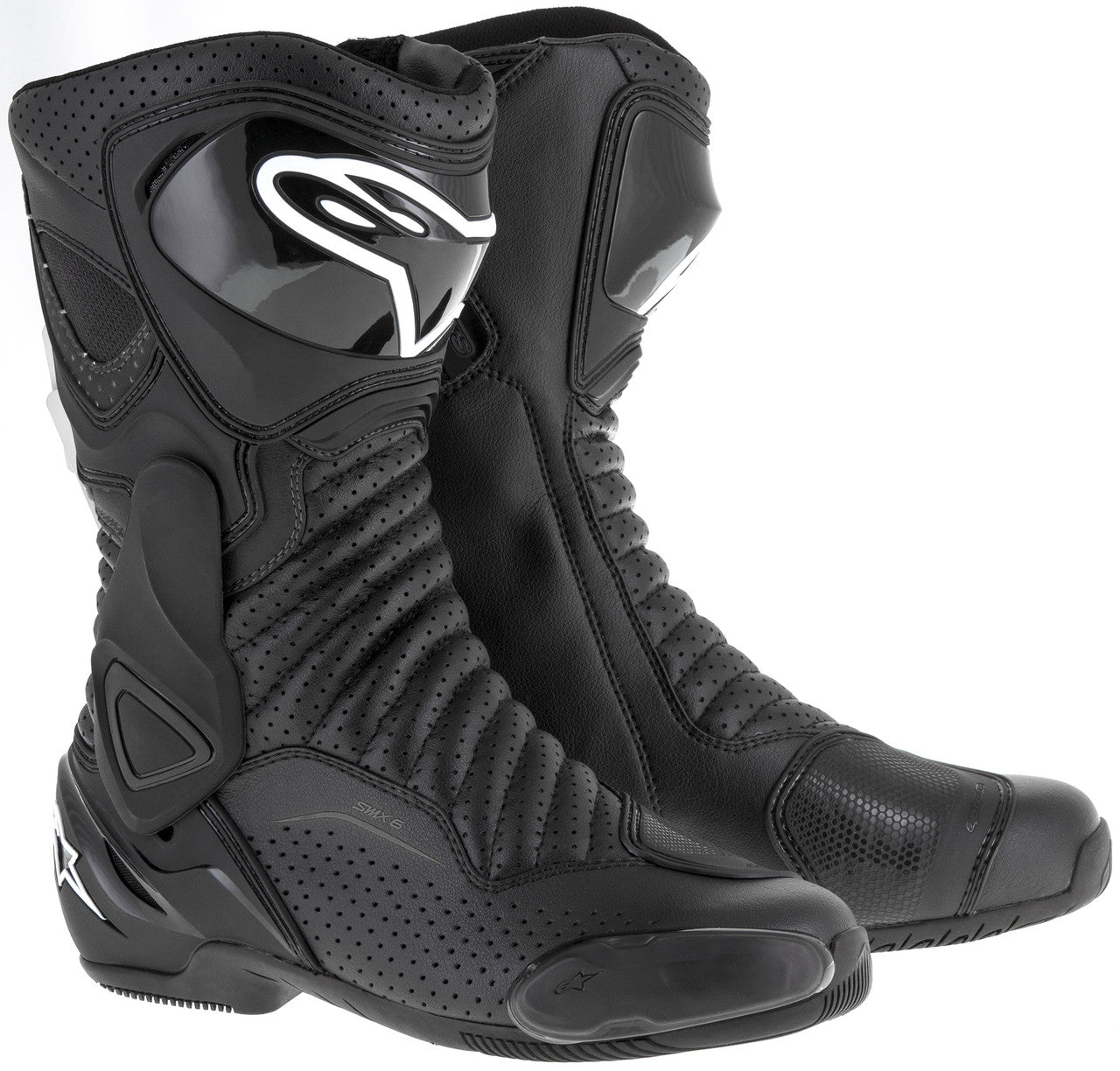 Alpinestars SMX-6 v2 Vented Motorcycle Boots Black/Black