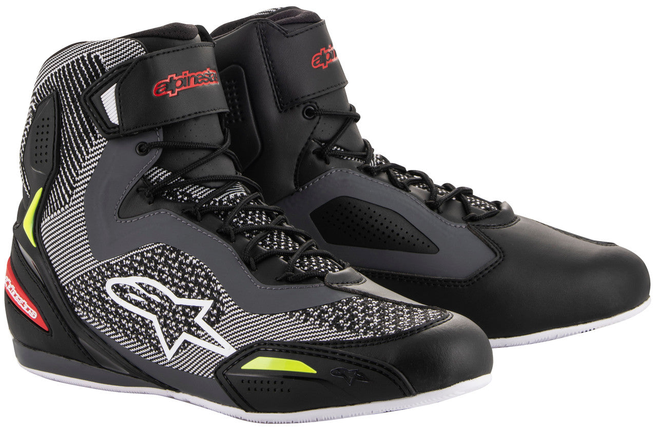 Alpinestars Faster 3 Rideknit Riding Shoes Black/Gray/Yellow Fluo