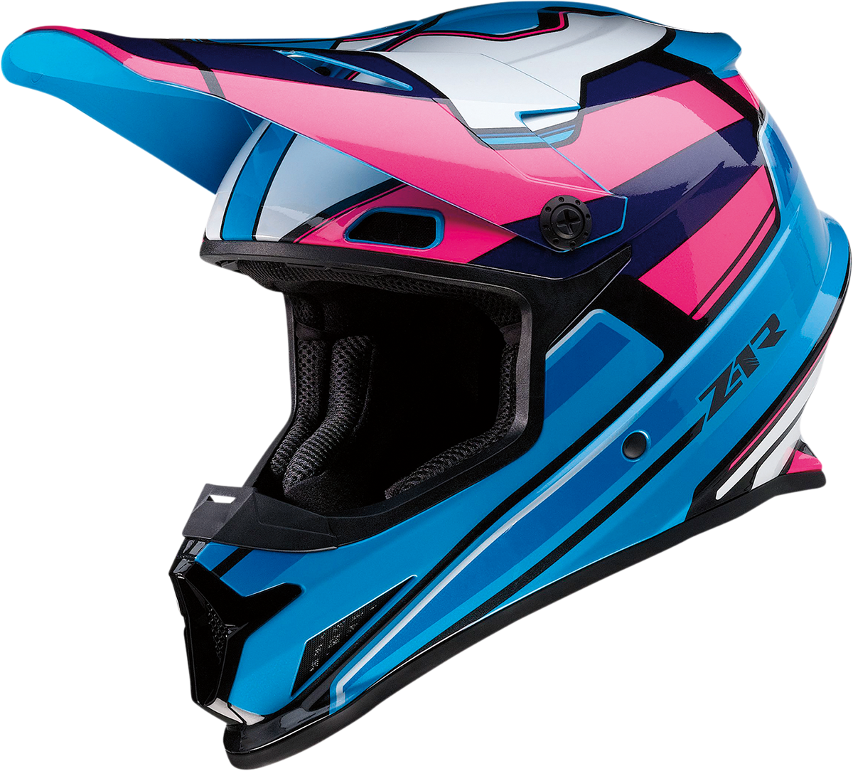 Z1R Rise MC Offroad Helmet Pink/Blue