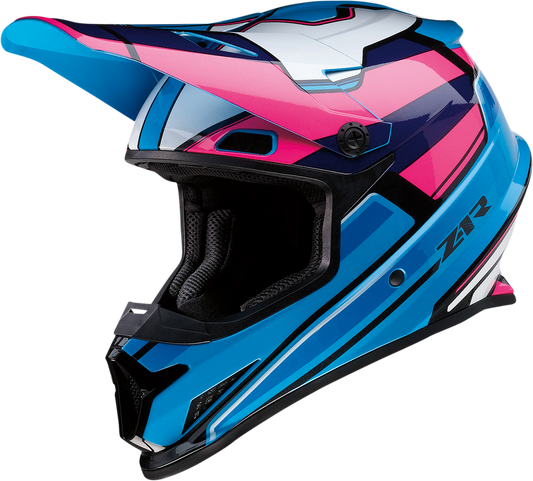 Z1R Rise MC Offroad Helmet Pink/Blue