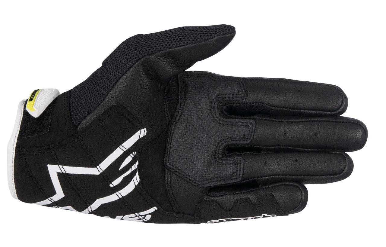 Alpinestars SMX-2 Air v2 Motorcycle Gloves Black/White/Yellow Fluo