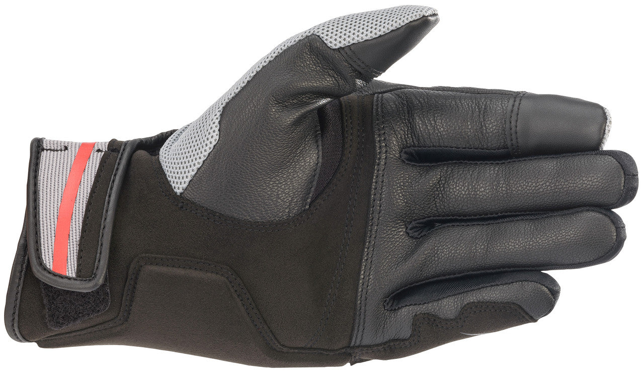 Alpinestars Chrome Motorcycle Gloves Ash Gray/Black/Bright Red