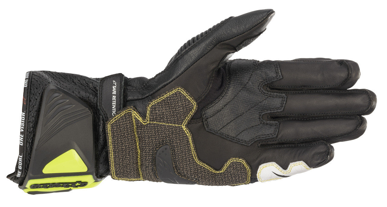 Alpinestars GP Tech V2 S Motorcycle Gloves Black/White/Red Fluo/Yellow Fluo