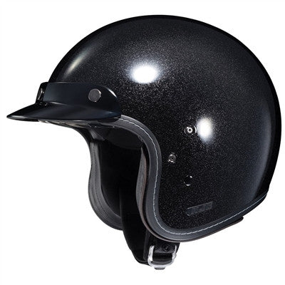 HJC IS-5 Metallic Open Face Helmet - Metal Flake Black