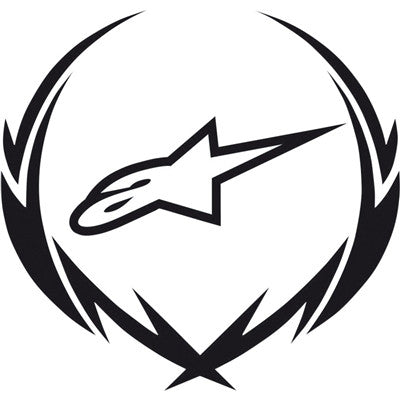 Alpinestars XL Wreath 4" Sticker - Black