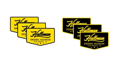 Thor Hallman 6-Pack Sticker Decals - Black/Yellow