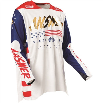 Answer Racing 2021 Elite Redzone Jersey - White/Navy/Scarlet