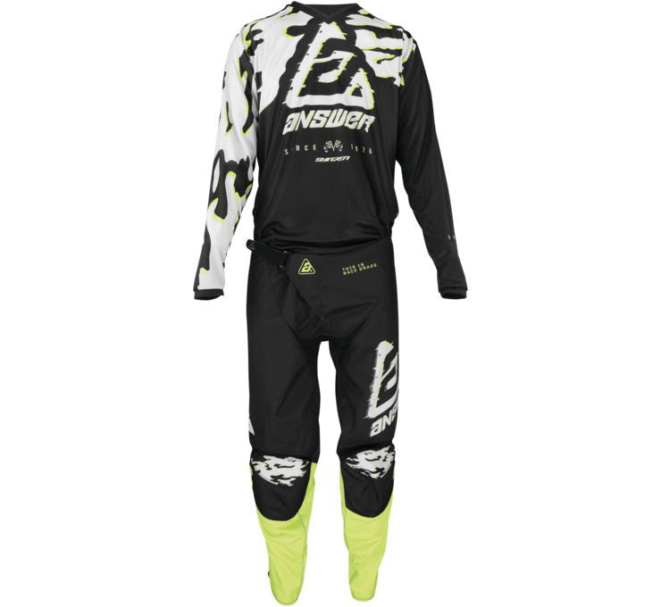Answer Racing 2023 Syncron Meltdown Jersey Pant Combo - Grey/Hyper Acid/Black