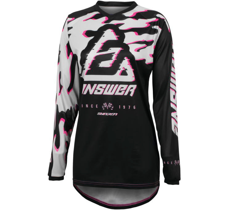 Answer Racing 2023 Womens Syncron Meltdown Jersey Pant Combo - Black/Magenta/Grey