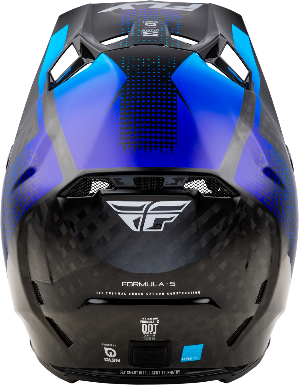 FLY Racing 2025 Formula S Carbon Protocol Helmet Black Carbon/Blue