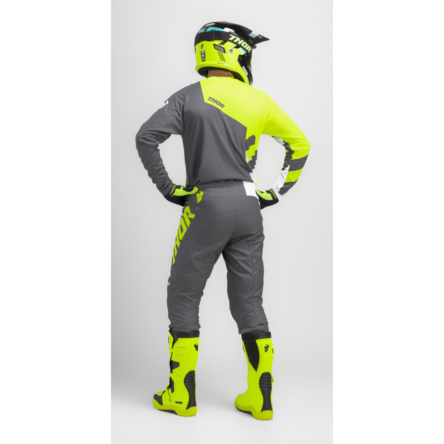 Thor 2024 Youth Sector Checker Jersey Pant Combo Charcoal/Acid