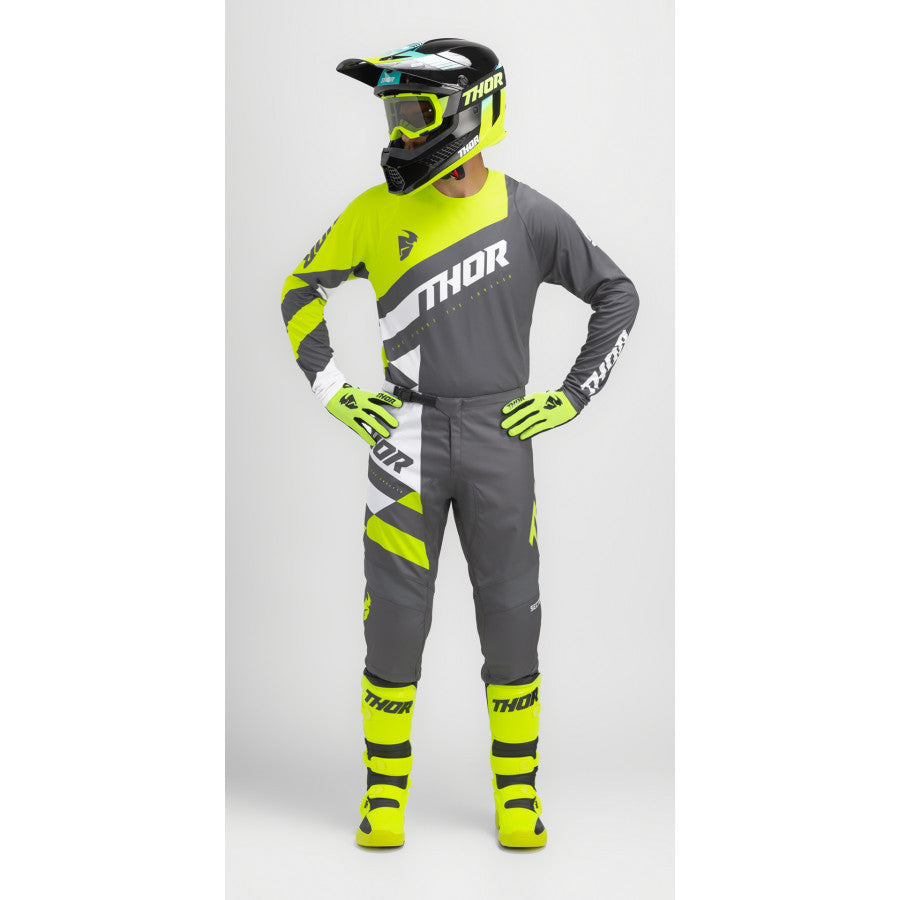 Thor 2024 Sector Checker Jersey Pant Combo Gray/Acid