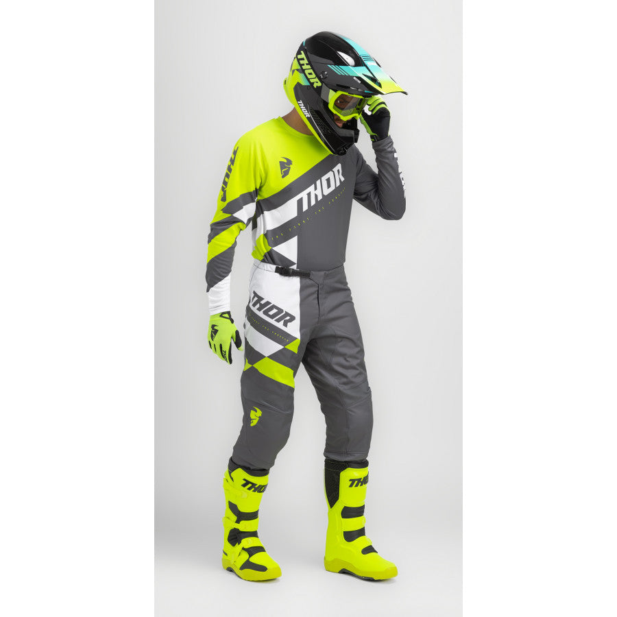 Thor 2024 Sector Checker Jersey Pant Combo Gray/Acid