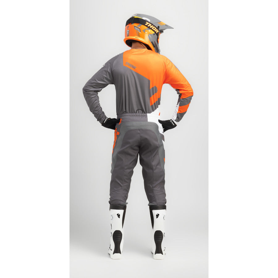 Thor 2024 Youth Sector Checker Jersey Pant Combo Charcoal/Orange