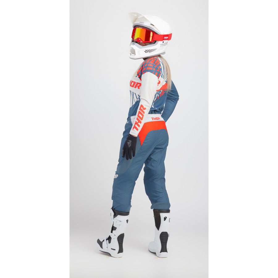 Thor 2024 Womens Sector Split Jersey Pant Combo Blue Steel/Vintage White