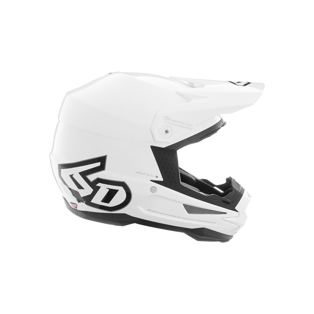 6D ATR-1 Solid Offroad Helmet - Gloss White