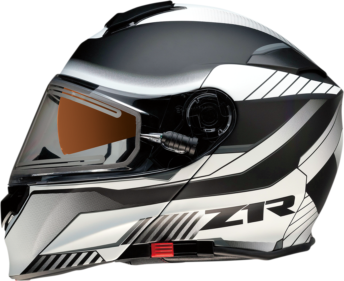 electric shield motorcycle helmet Z1R Solaris Modular Scythe Electric Shield Snow Helmet White/Black – Motocrossgiant