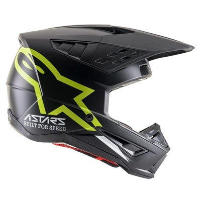 Alpinestars S-M5 Compass Graphic Offroad Helmet - Matte Black/Yellow Fluo