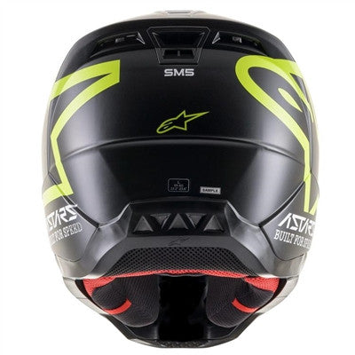 Alpinestars S-M5 Compass Graphic Offroad Helmet - Matte Black/Yellow Fluo