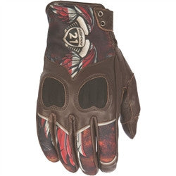 Highway 21 Womens Vixen Liberty Leather Gloves - Brown
