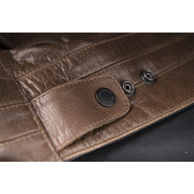 Highway 21 Primer Leather Jacket - Brown