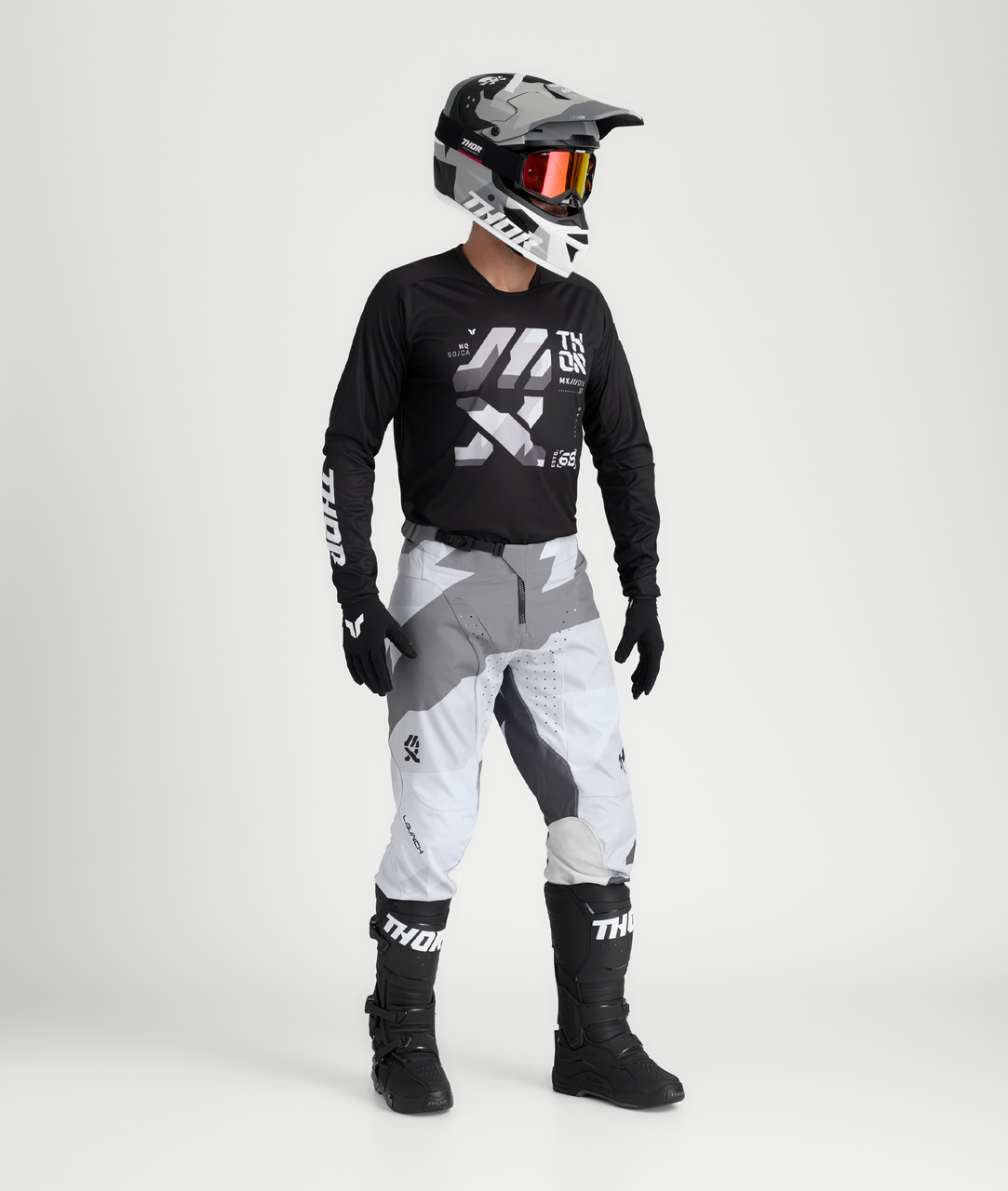 Thor 2025 LAUNCHMODE Brave Jersey Pant Combo Black/Gray