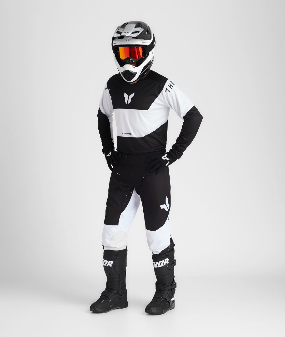 Thor 2025 LAUNCHMODE Storm Jersey Pant Combo Black