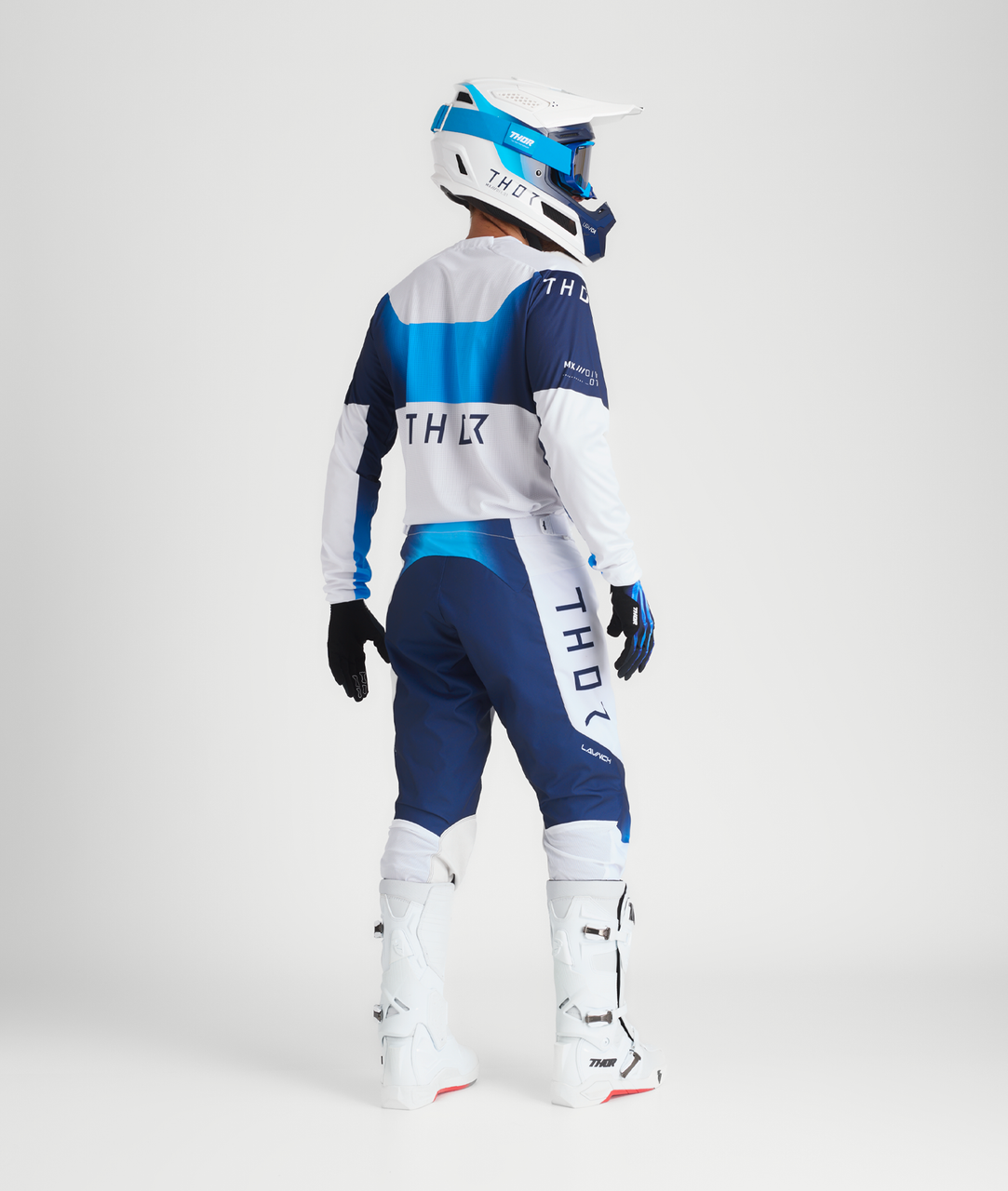 Thor 2025 LAUNCHMODE Storm Jersey Pant Combo White