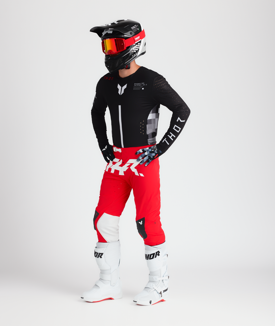 Thor 2025 SPORTMODE Riot Jersey Pant Combo Black/Red