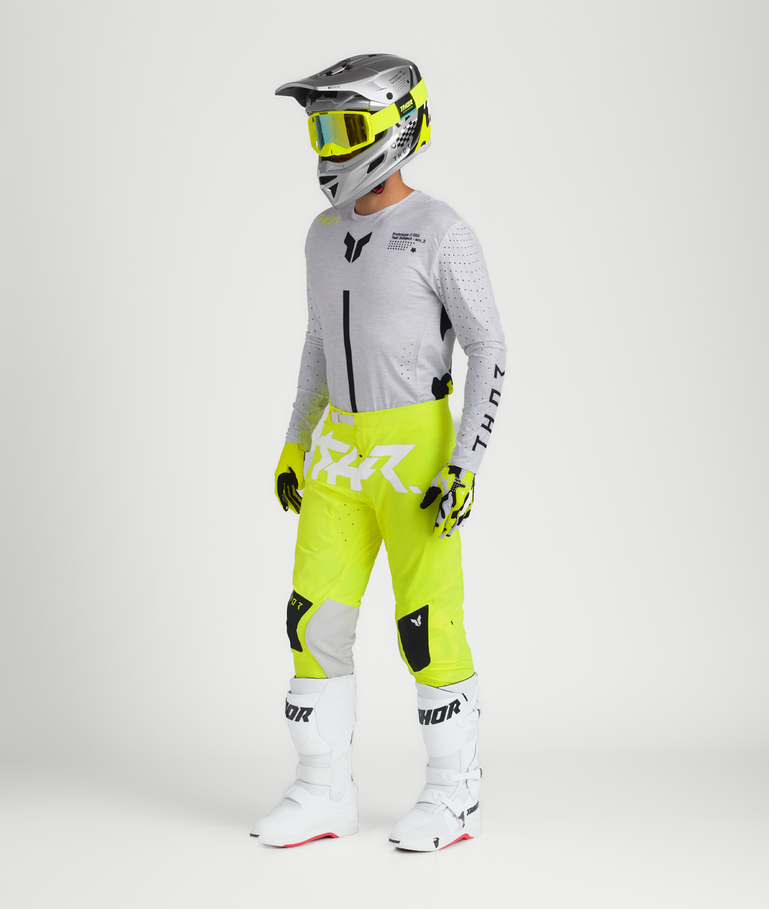 Thor 2025 SPORTMODE Riot Jersey Pant Combo White/Acid