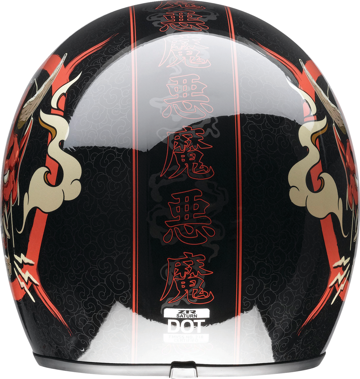 Z1R Saturn Devilish Open-Face Helmet Black/Red