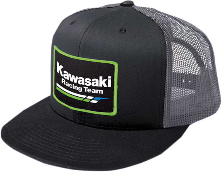 Factory Effex Kawasaki Racing Snapback Hat Grey-Black
