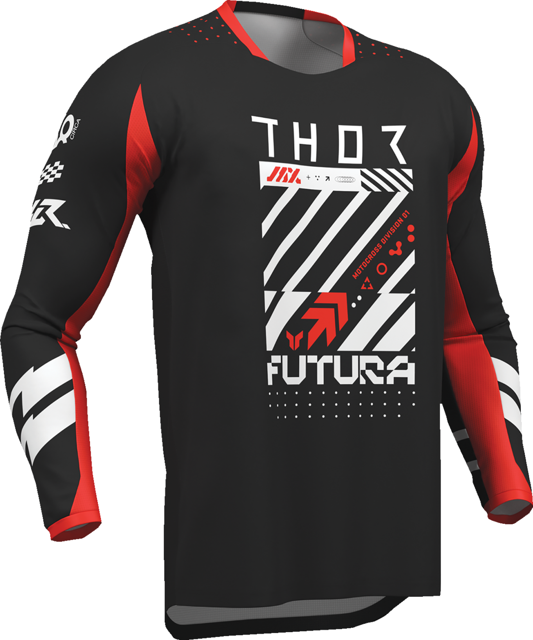 Thor 2026 Youth Launchmode Futura Black/Red Jersey Pant Combo