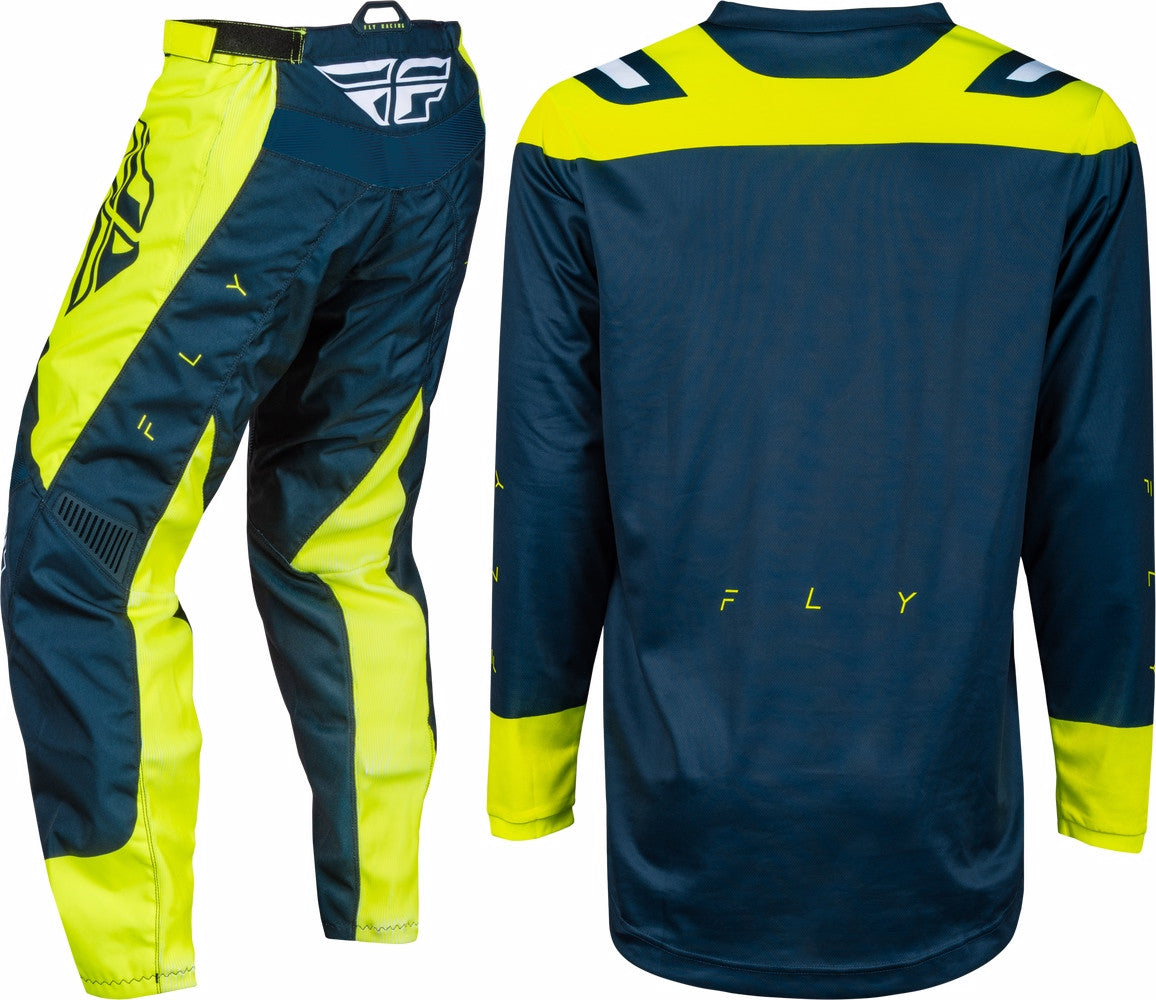 FLY Racing 2024 F-16 Jersey Pant Combo Navy/Hi-Vis/White