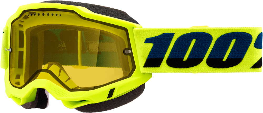100% - 50021-00003 - ACCURI 2 SNOWMOBILE GOGGLE FLUO YELLOW YELLOW LENS