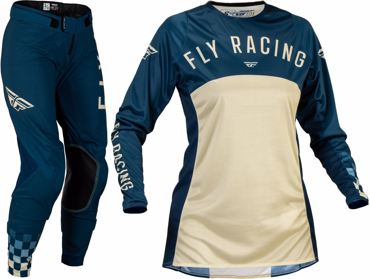 FLY Racing 2025 Womens Lite Jersey Pant Combo Navy/Ivory
