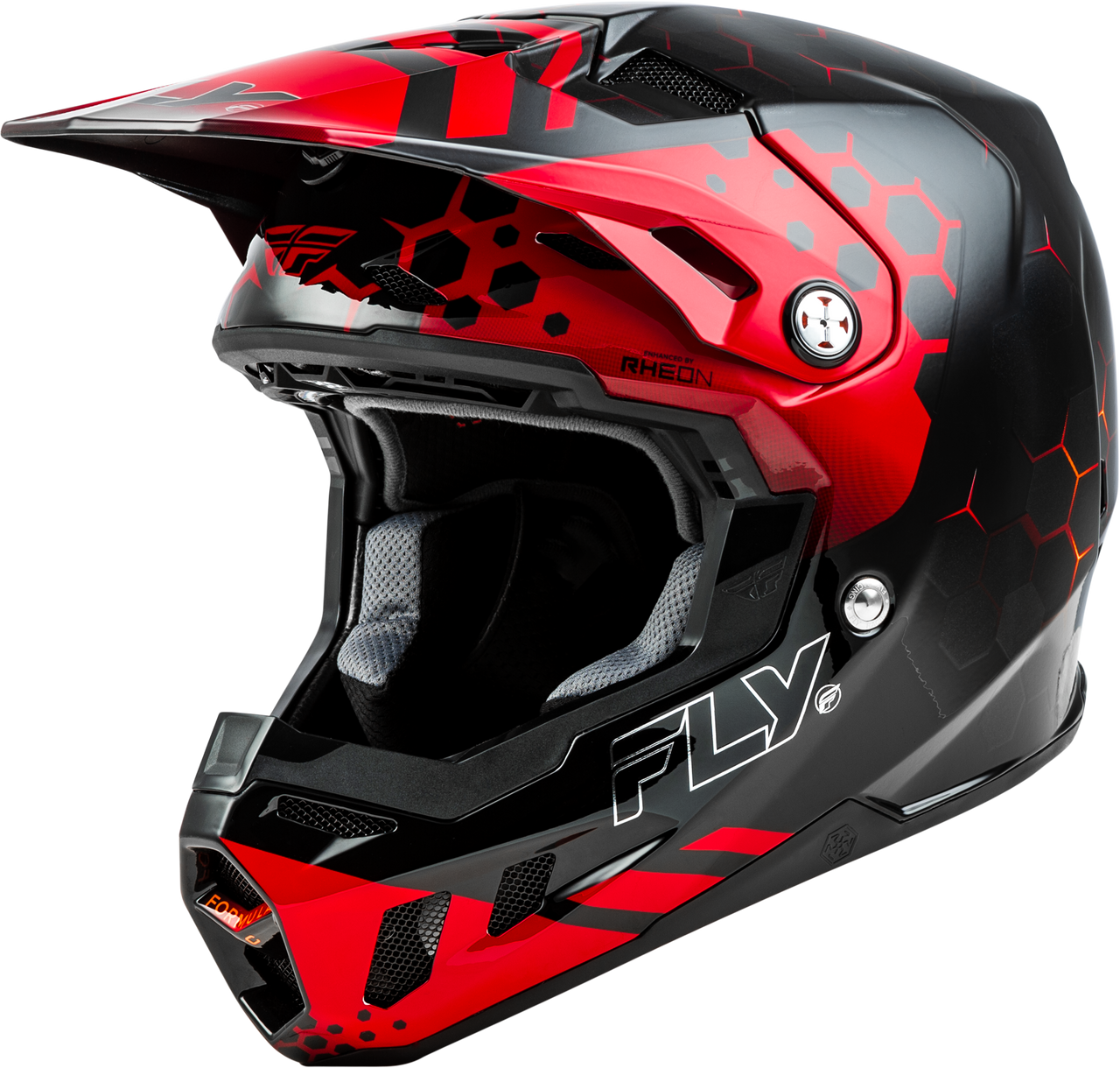 FLY Racing 2025 Youth Formula CC Tektonic Helmet Black/Red/Orange Youth Large