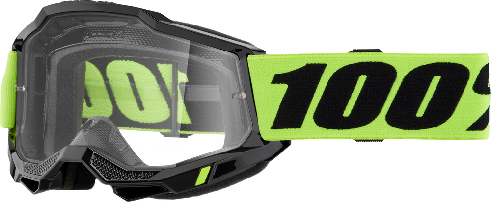 100% - 50013-00040 - ACCURI 2 GOGGLE NEON YELLOW CLEAR LENS