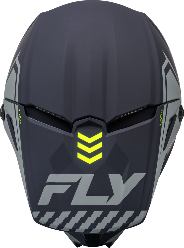 FLY Racing 2024 Kinetic Menace Offroad Helmet Matte Grey/Hi-Vis