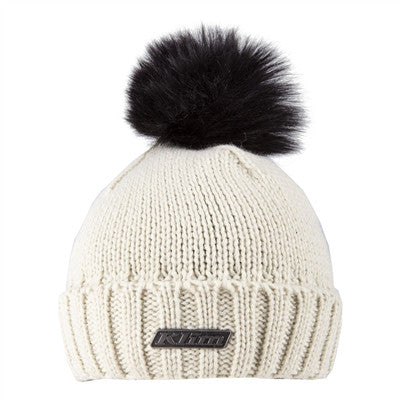 Klim Womens Pom Beanie - Natural Black