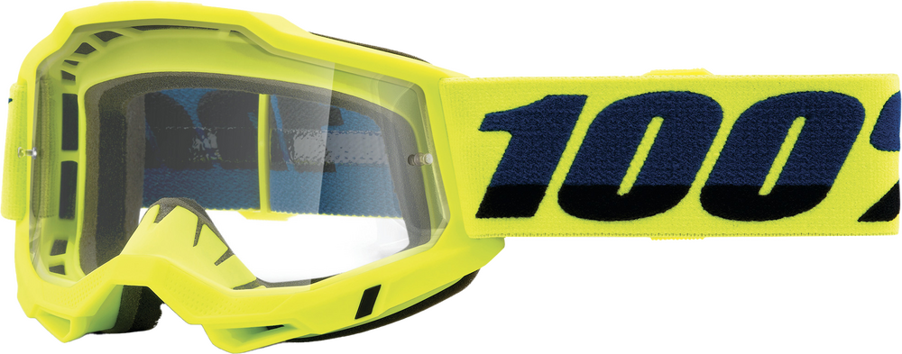100% - 50024-00001 - ACCURI 2 JUNIOR GOGGLE FLUO YELLOW CLEAR LENS