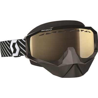 Scott Hustle Snowcross Goggle - Black/White - Light Sensitive Bronze Chrome Len