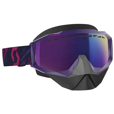 Scott Hustle Snow Cross Goggle - Purple/Pink Enhancer Teal Chrome Lens