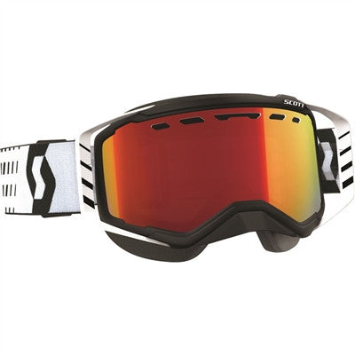 Scott Prospect Snowcross Goggle - Black/White - Amp Red Chrome Len